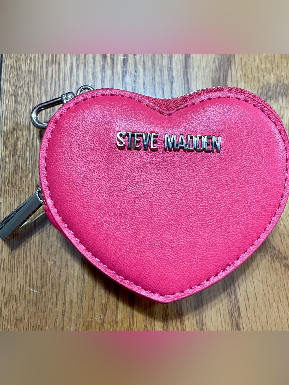 Steve Madden Hot Pink Heart Coin Pouch